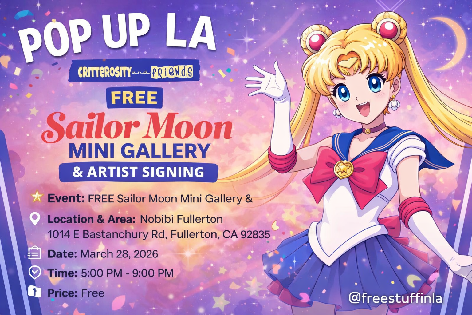 FREE Sailor Moon Mini Gallery & Artist Signing